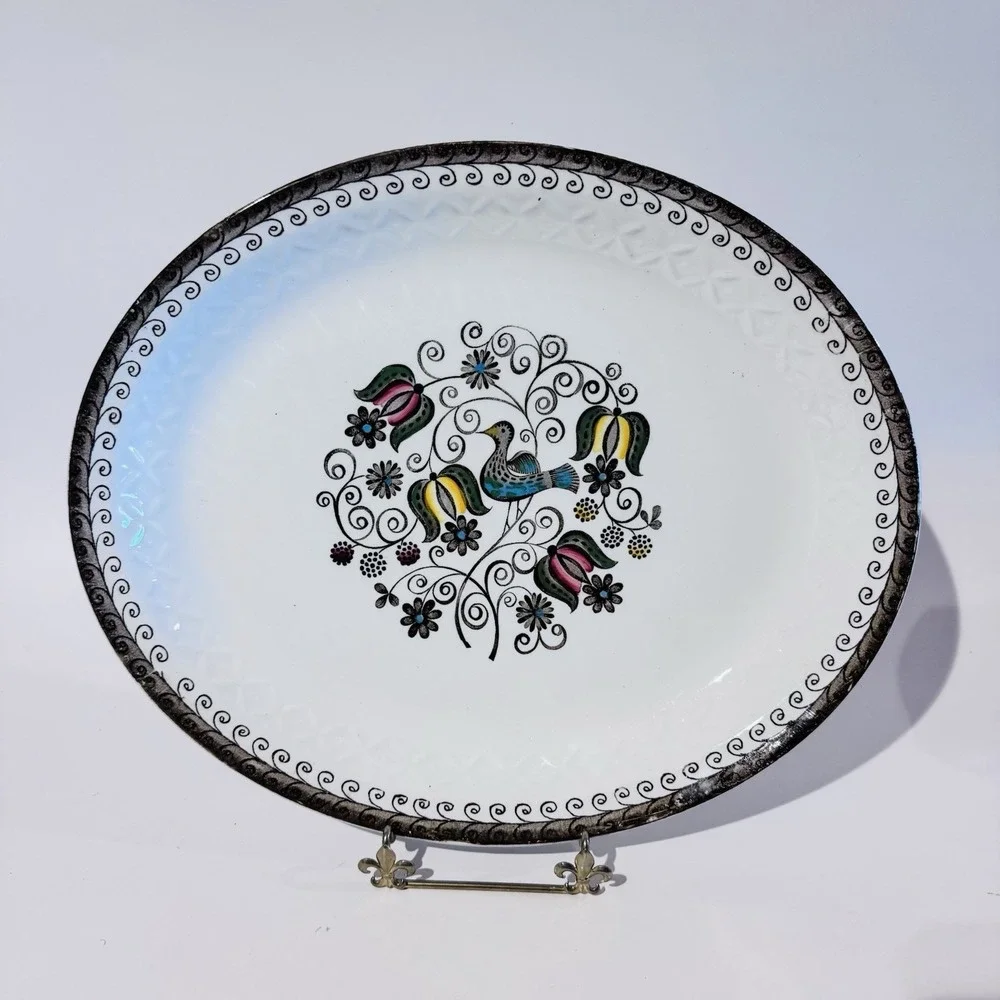 Staffordshire Fine‎ China English Partridge Large Oval Serving Platter No 4421